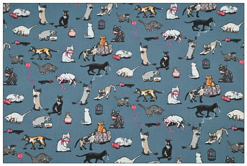 Dog Show_ Cat's Meow! 1 Meter Quality Printed Cotton Fabrics by Yard, Vera Bradley Retired Pattern