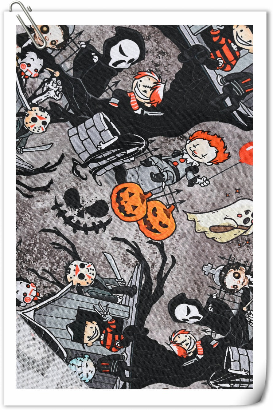 Ghost Boo Halloween Gray! 1 Meter Medium Thickness Plain Cotton Fabric, Fabric by Yard, Yardage Cotton Fabrics for Clothes Crafts (Copy)