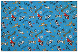 Mickey Mouse Club blue! 1 Yard Heavy Weight Twill Cotton Fabric, Fabric by Yard, Yardage Cotton Fabrics for  Style Garments, Bags (Copy) (Copy)