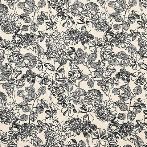 New Black and White Floral! 1 Meter Medium Thickness Cotton Fabric, Fabric by Yard, Yardage Cotton Fabrics for  Style Garments, Bags 2024