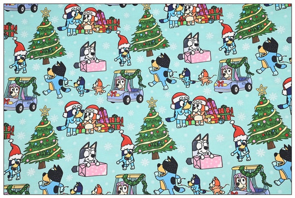 Adorable Bluey the Aussie Cartoon Dog 11 Prints! 1 Yard Quality light-weight Oxford Cotton Fabric, Fabric Aussie 2410