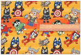 Adorable Bluey the Aussie Cartoon Dog 11 Prints! 1 Yard Quality light-weight Oxford Cotton Fabric, Fabric Aussie 2410