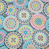 Folkloric Wheels! 1 Meter Medium Thickness Cotton Fabric, Fabric by Yard, Yardage Cotton Fabrics for  Style Garments, Bags (Copy)