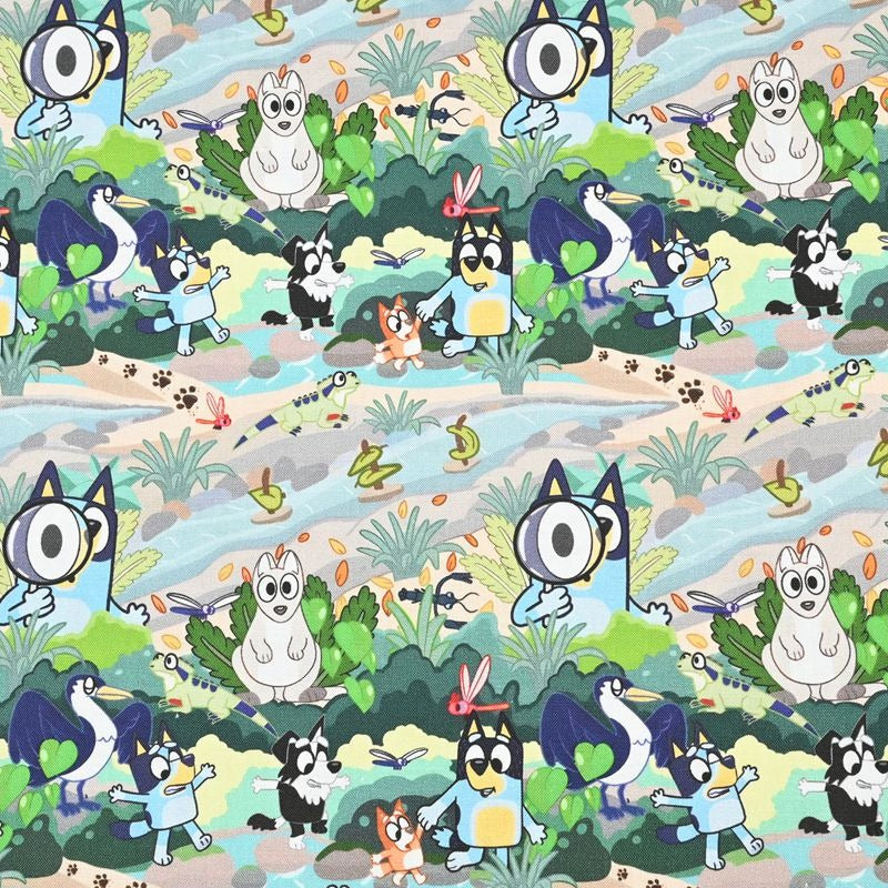 Bluey the Aussie Cartoon Dog 10 Prints! 1 Yard Quality Medium Thickness Plain Cotton Fabric, Fabric Aussie 2408