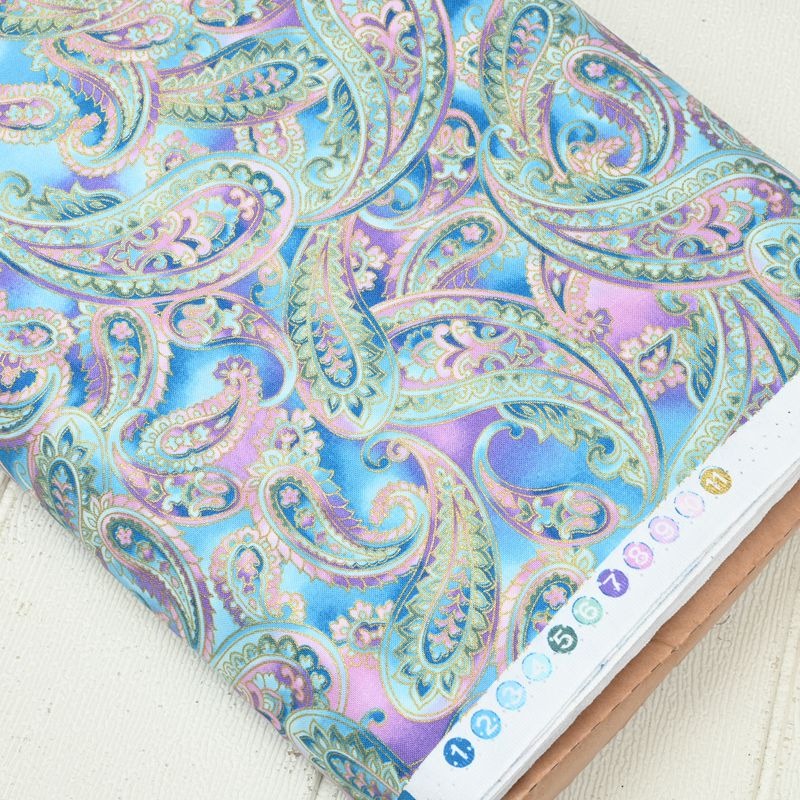 Fantasy Paisley blue 2 Patterns! 1 Yard Quality Printed Cotton, Fabrics by Yard, Fabric Yardage Fabrics Japanese Style (Copy)