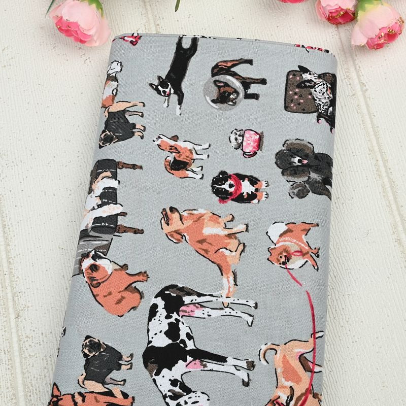 Dog Show_ Cat's Meow! 1 Meter Quality Printed Cotton Fabrics by Yard, Vera Bradley Retired Pattern