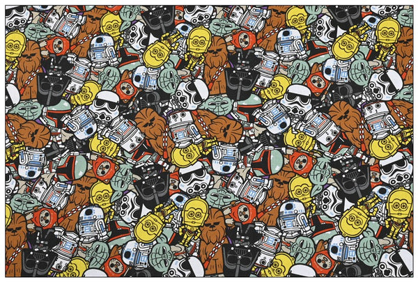 Masks of Star Wars ! 1 Yard Medium Thickness Cotton Fabric, Fabric by Yard, Yardage Cotton Fabrics for  Style Garments