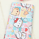 Hello Kitty and Cartoon Friends 2 Colors! 1 Yard Medium Thickness Plain Cotton Fabric, Fabric by Yard, Yardage (Copy)