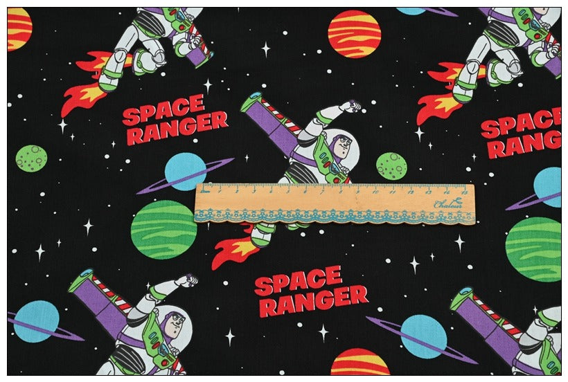 Space Ranger the Toys ! 1 Yard of Quality Printed Cotton Fabrics by Yard, Fabric Yardage Comics Fabrics Draft Grinch Christmas