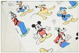 Retro Mickey Mouse and Disney Friends! 1 Yard High Quality Stiff Cotton Toile Fabric, Fabric by Yard, Yardage Cotton Canvas Fabrics for Bags