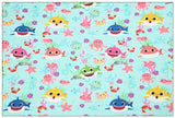 the Baby Shark Cartoon 10 Prints! 1 Yard Printed Cotton Fabric, Fabric by Yard, Yardage Fabrics, Children  Kids