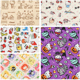 Hello Kitty and Sanrio Friends 5 Prints! 1 Yard Medium Thickness Plain Cotton Fabric, Fabric by Yard, Yardage 202411