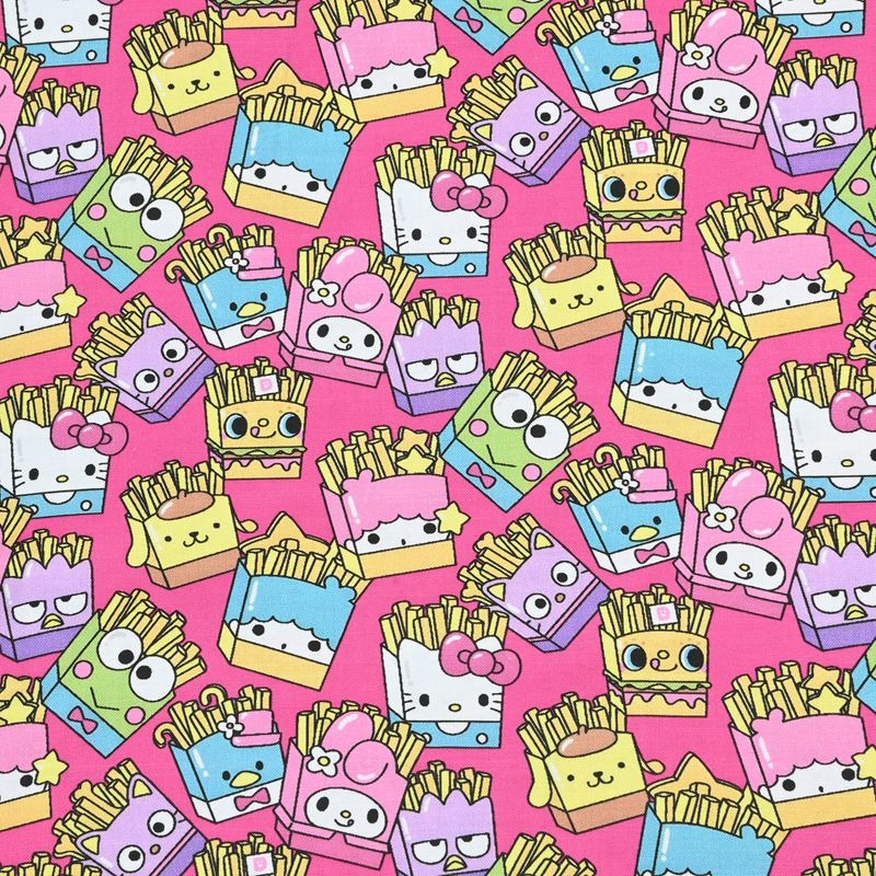 Sanrio French Fry! 1 Yard Medium Thickness Plain Cotton Fabric, Fabric by Yard, Yardage 202411