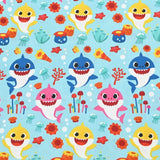 the Baby Shark Cartoon 10 Prints! 1 Yard Printed Cotton Fabric, Fabric by Yard, Yardage Fabrics, Children  Kids