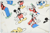 Retro Mickey Mouse and Disney Friends! 1 Yard High Quality Stiff Cotton Toile Fabric, Fabric by Yard, Yardage Cotton Canvas Fabrics for Bags