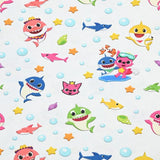 the Baby Shark Cartoon 10 Prints! 1 Yard Printed Cotton Fabric, Fabric by Yard, Yardage Fabrics, Children  Kids