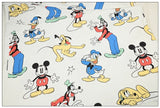 Retro Mickey Mouse and Disney Friends! 1 Yard High Quality Stiff Cotton Toile Fabric, Fabric by Yard, Yardage Cotton Canvas Fabrics for Bags