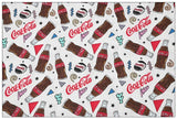 Coke Bottles and Ties Coca-Colar Themed ! 1 Yard Medium Thickness Cotton Fabric, Fabric by Yard, Yardage Cotton Fabrics for Style Clothes, Bags (Copy)