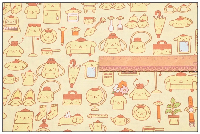 Sanrio Characters Cinnamoroll 5 Prints! 1 Yard Medium Thickness Plain Cotton Fabric, Fabric by Yard, Yardage 202411