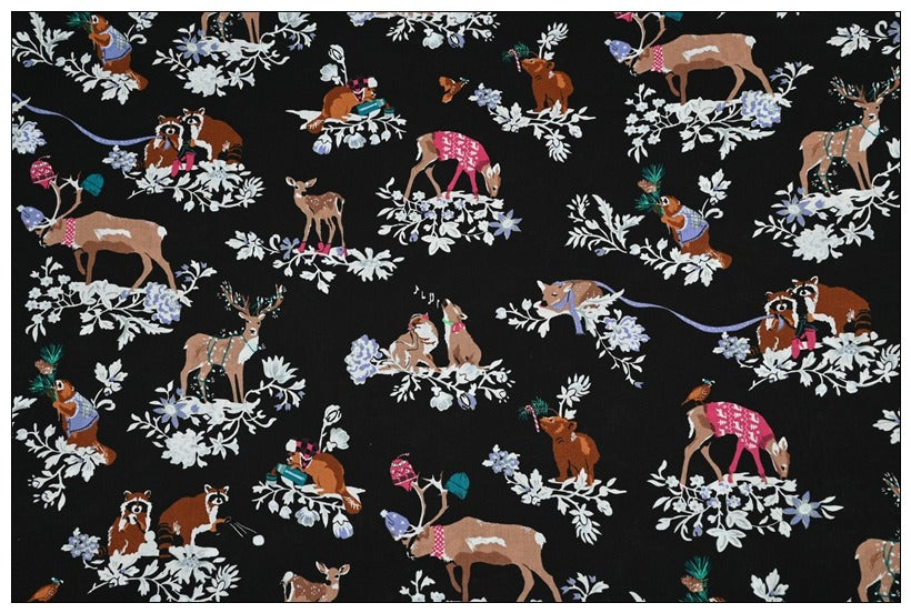 Forest Animals Vera! 1 Meter Medium Thickness Cotton Fabric, Fabric by Yard, Yardage Cotton Fabrics for  Style Garments, Bags