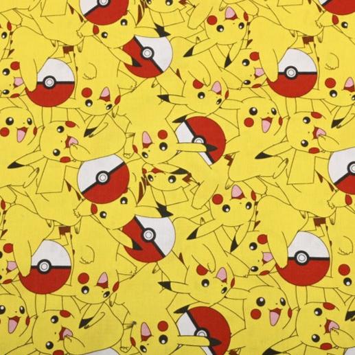 Pokemon Pikachu all Yellow! 1 Meter Plain Cotton Fabric, Fabric by Yard, Yardage Cotton Fabrics for Style Garments, Bags (Copy)