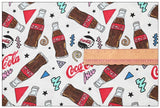 Coke Bottles and Ties Coca-Colar Themed ! 1 Yard Medium Thickness Cotton Fabric, Fabric by Yard, Yardage Cotton Fabrics for Style Clothes, Bags (Copy)