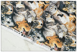 Real Wild Wolves American Wolf! 1 meter of Printed Cotton Plain Fabric, Animals,  Wolf 2024