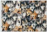 Real Wild Wolves American Wolf! 1 meter of Printed Cotton Plain Fabric, Animals,  Wolf 2024