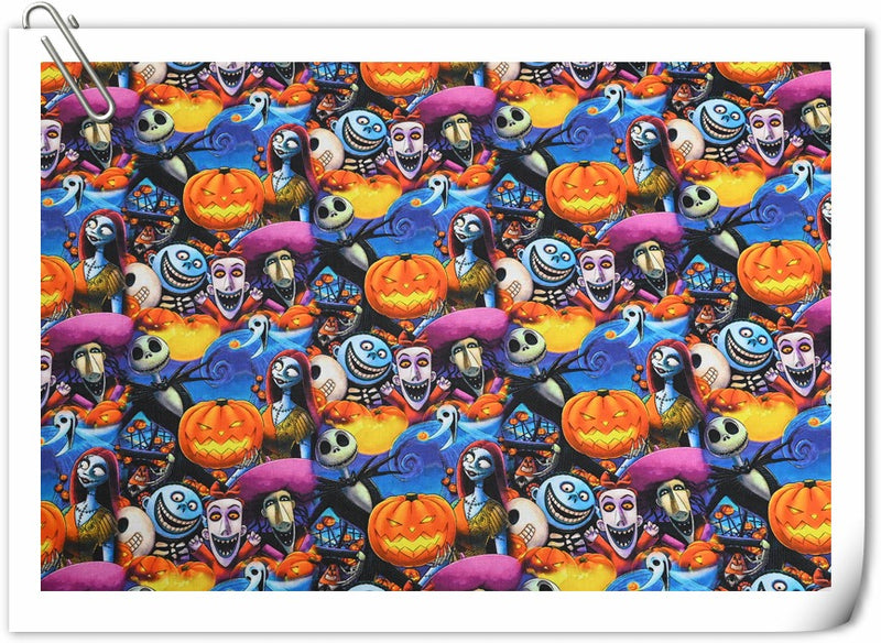 Corpse Bride and Halloween orange! 1 Meter Medium Thickness Plain Cotton Fabric, Fabric by Yard, Yardage Cotton Fabrics for Clothes Crafts