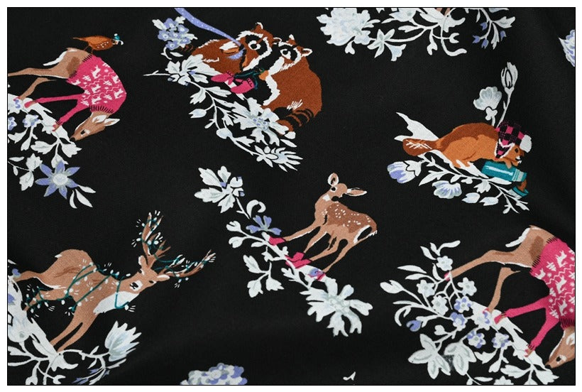 Forest Animals Vera! 1 Meter Medium Thickness Cotton Fabric, Fabric by Yard, Yardage Cotton Fabrics for  Style Garments, Bags