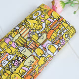 Egg Cartoon Gudetama with Food Yellow! 1 Yard Printed Cotton Fabric by Yard, Yardage Cotton Fabrics for  Style Garments, Bags