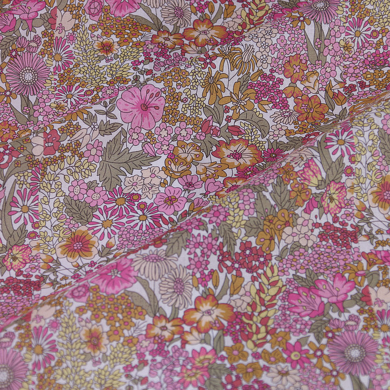 Series 2 Liberty Style Tana Lawn Floral Dress Fabrics! 1 Meter Light Weight Cotton Fabric, Fabric by Yard, Yardage Cotton Fabrics for  Style Garments, Bags