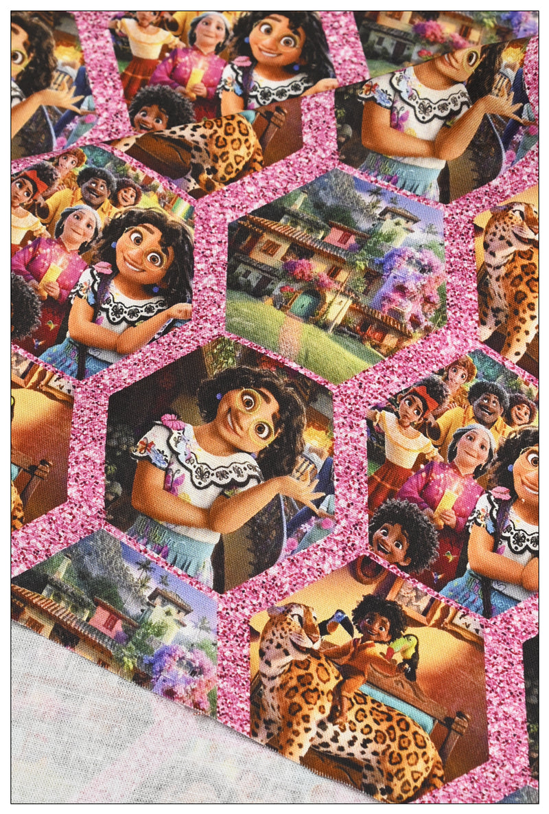 Jaguar Encanto Characters Mirabel Madrigal ! 1 Yard Quality Medium Thickness Plain Poly Fabric, Fabric by Yard, Yardage Fabrics