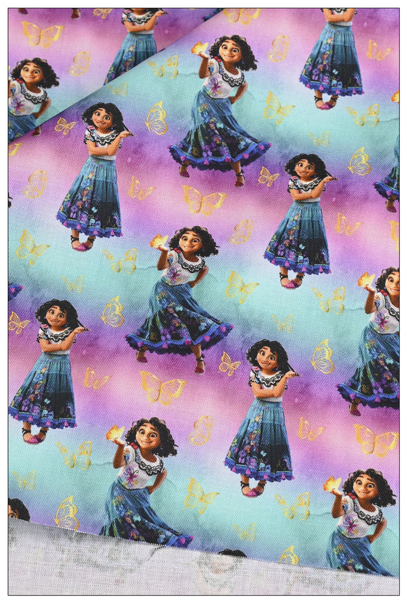 Encanto Characters Mirabel Madrigal ! 1 Yard Quality Medium Thickness Plain Poly Fabric, Fabric by Yard, Yardage Fabrics