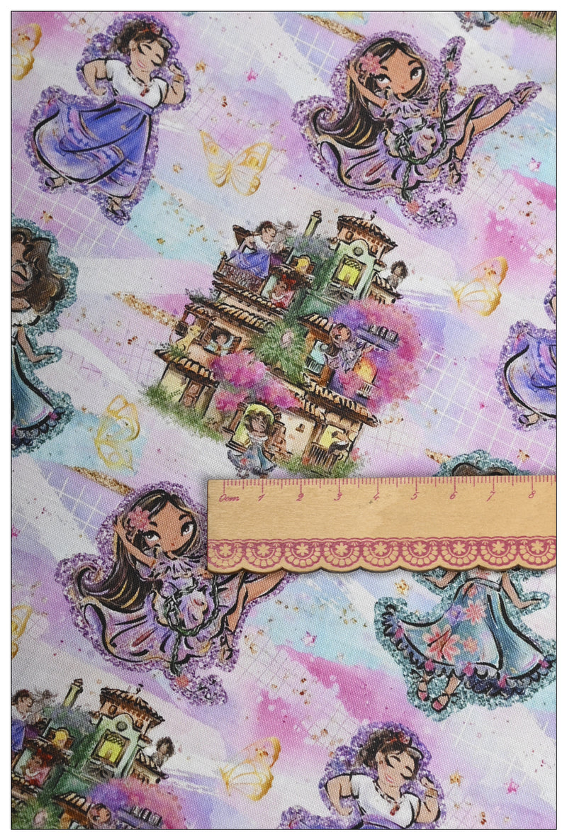 Encanto Characters Mirabel Madrigal ! 1 Yard Quality Medium Thickness Plain Poly Fabric, Fabric by Yard, Yardage Fabrics