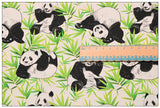 Panda and Bamboo ! 1 Yard High Quality Stiff Cotton Toile Fabric, Fabric by Yard, Yardage Cotton Canvas Fabrics for Bags