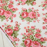 Retro Roses Floral! 1 Yard Medium Thickness Plain Cotton Fabric, Fabric by Yard, Yardage