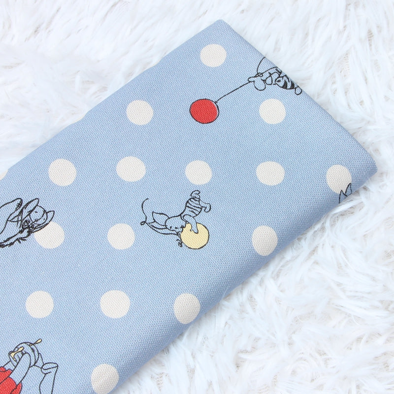 Winnie with Friends Balloons Dots! 1 Yard High Quality Stiff Cotton Toile Fabric, Fabric by Yard, Yardage Cotton Canvas Fabrics for Bags
