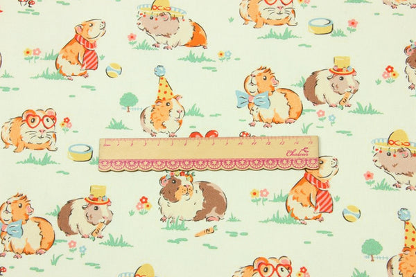 Guinea Pigs! 1 Yard High Quality Stiff Cotton Toile Fabric, Fabric by Yard, Yardage Cotton Canvas Fabrics for Bags
