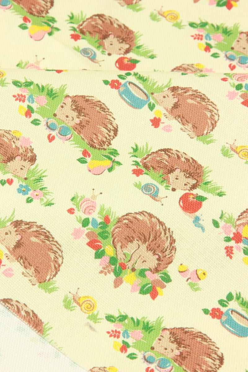 Hedgehugs! 1 Yard High Quality Stiff Cotton Toile Fabric, Fabric by Yard, Yardage Cotton Canvas Fabrics for Bags