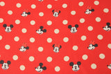 Mickey and Minnie with Polka dots! 1 Yard High Quality Stiff Cotton Toile Fabric, Fabric by Yard, Yardage Cotton Canvas Fabrics for Bags