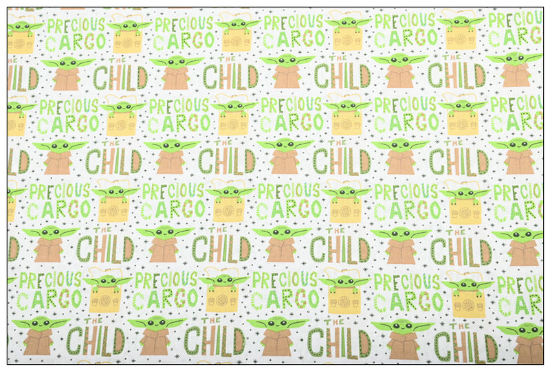 Precious Cargo the Child Star Wars Yoda ! 1 Meter Medium Thickness Cotton Fabric, Fabric by Yard, Yardage Cotton Fabrics for  Style Garments