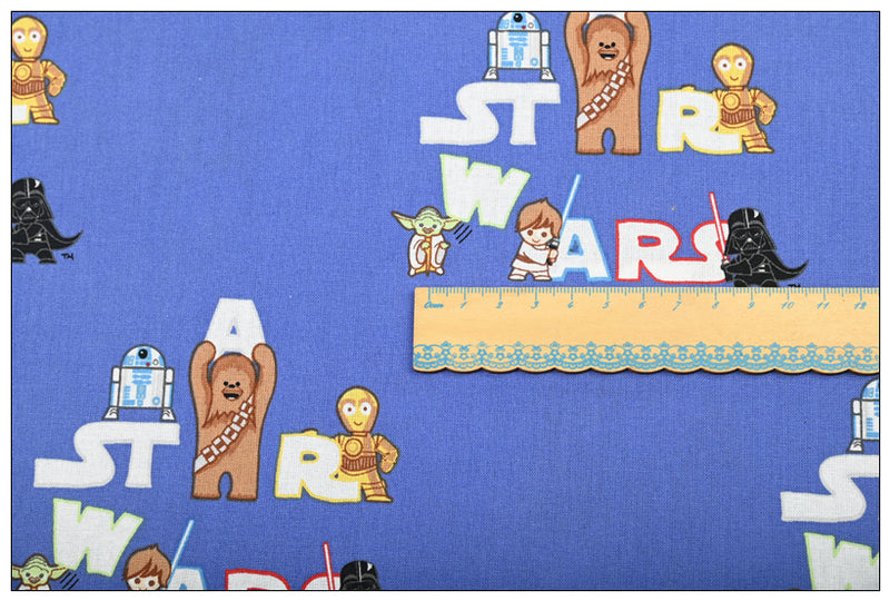 Star Wars Themed Staff 6 prints ! 1 Meter Medium Thickness Cotton Fabric, Fabric by Yard, Yardage Cotton Fabrics for  Style Garments