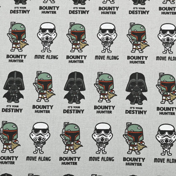 Bounty Hunter Move Alone Mini Troopers ! 1 Meter Medium Thickness Cotton Fabric, Fabric by Yard, Yardage Cotton Fabrics for  Style Garments