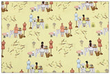 Sewers at Work Retro Pictures ! 1 Yard Medium Thickness Cotton Fabric, Fabric by Yard for Style Clothes, Bags