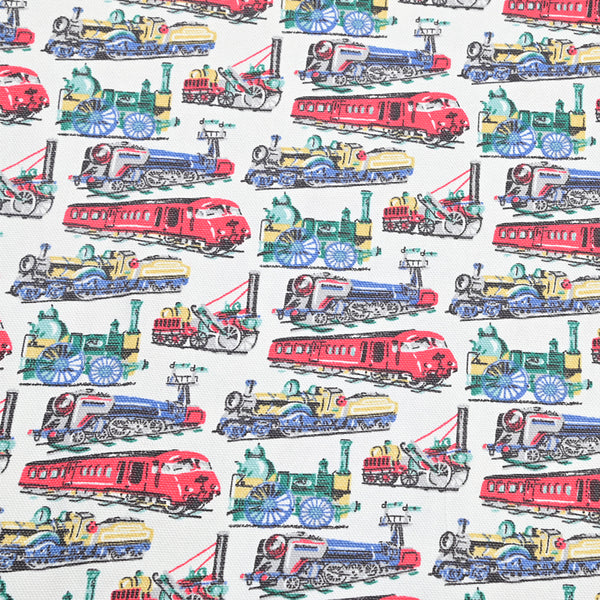 English Style Retro Train Engines Cath Kidston! 1 Meter Stiff Cotton Toile Fabric, Fabric by Yard, Yardage Cotton Canvas Fabrics for Bags English Retro