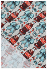 Coke Bottles and Ties Coca-Colar Themed ! 1 Yard Medium Thickness Cotton Fabric, Fabric by Yard, Yardage Cotton Fabrics for Style Clothes, Bags (Copy)