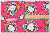 Hello Kitty Suprise Rosy! 1 Yard Medium Thickness Plain Cotton Fabric, Fabric by Yard, Yardage