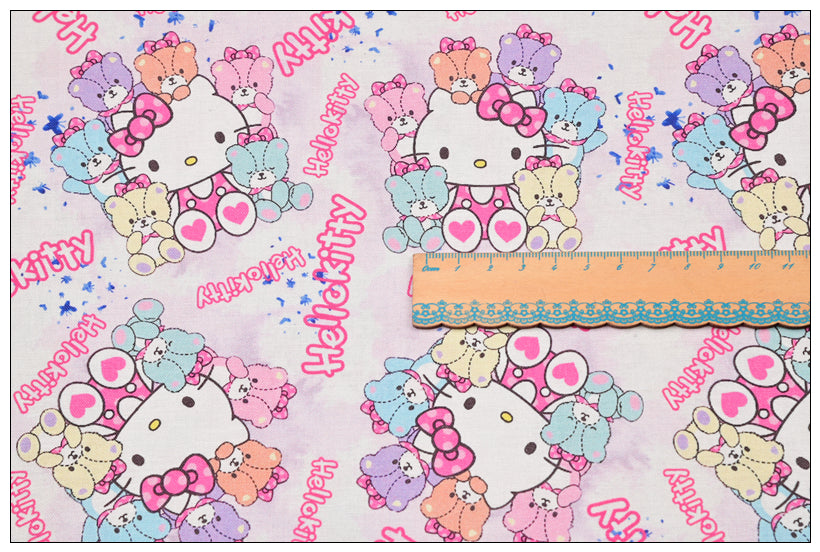 Hello Kitty and Kitsune pink! 1 Yard Medium Thickness Plain Cotton Fabric, Fabric by Yard, Yardage