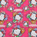 Hello Kitty Suprise Rosy! 1 Yard Medium Thickness Plain Cotton Fabric, Fabric by Yard, Yardage